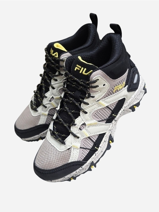 Fila Shoes - NWOT Fila Grand Tier Mid Hiking Trail Sneakers in Black, Gray & Yellow, Size 9